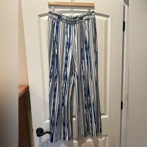 Women’s Robert Louis Blue and White Wide Leg Pants